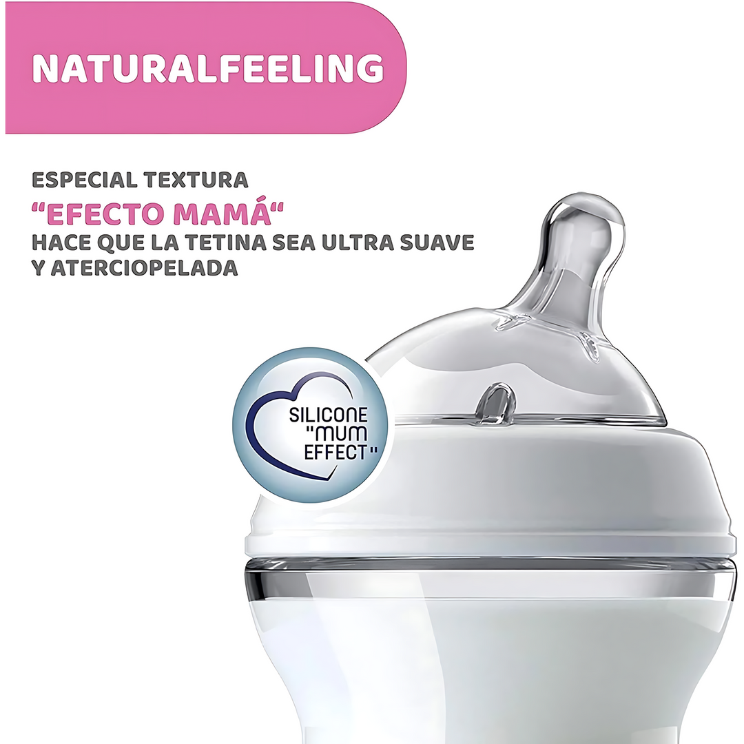 Chicco Fbottle Nat Feeling 0M+ 150Ml Reg F Cl3