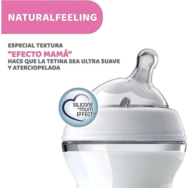 Chicco Fbottle Nat Feeling 0M+ 150Ml Reg F Cl3