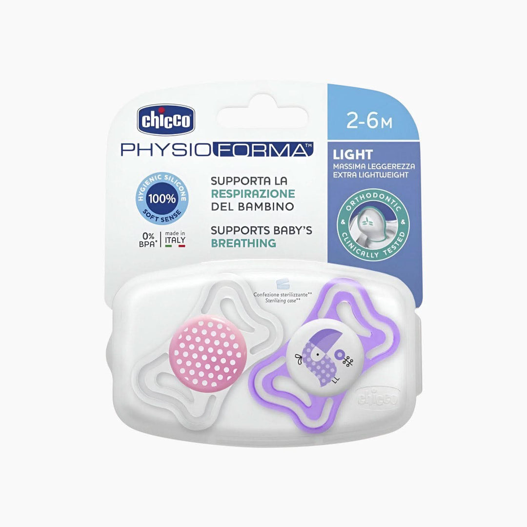 Chicco Soother Physio Light Sil 2 Pc Pacifier