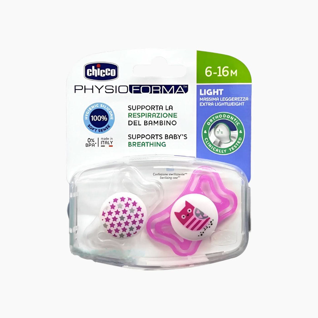 Chicco Soother Physio Light Sil 2 Pc Pacifier