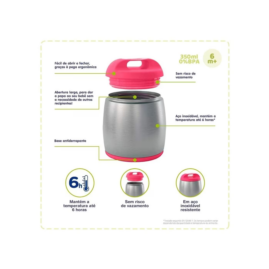 Chicco Baby Food Container Thermos Girl