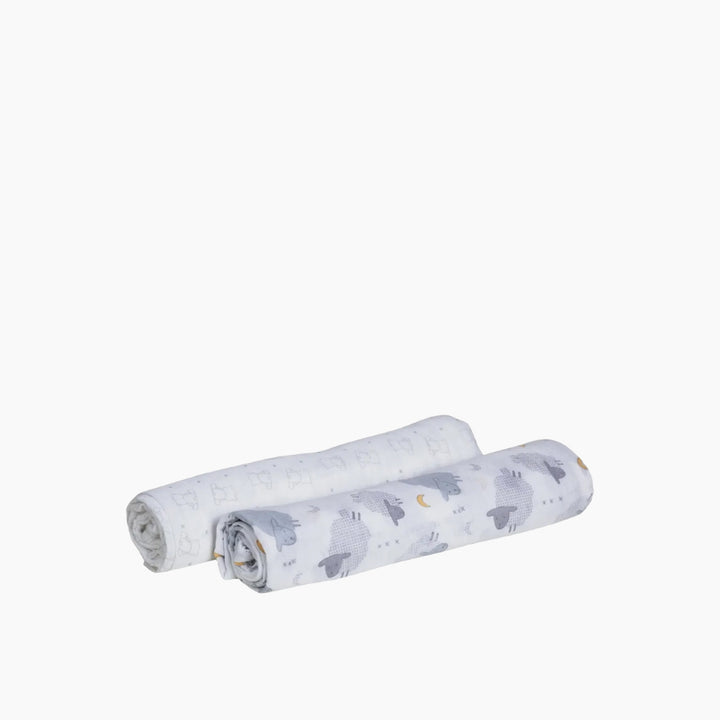 Chicco Swaddles Set 2Pcs Bear&amp;Grey Sheep