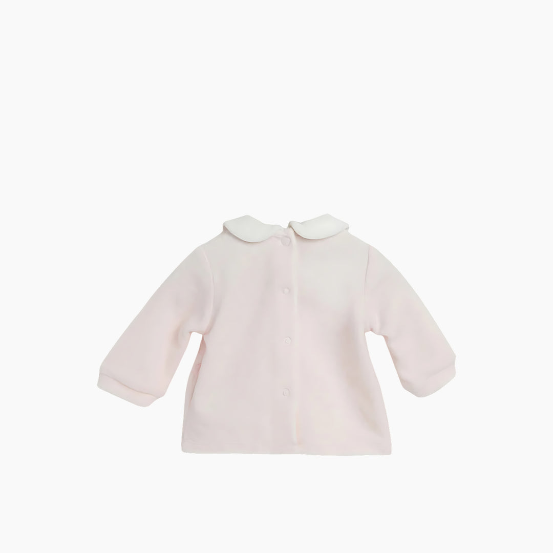 Chicco 2 Pcs Girls Light Pink Embellished Smock with Legging