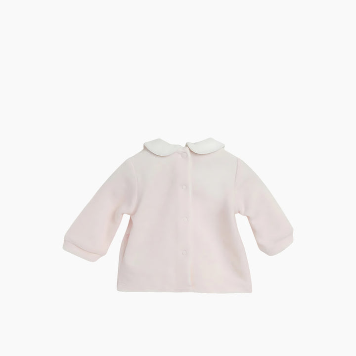 Chicco 2 Pcs Girls Light Pink Embellished Smock with Legging
