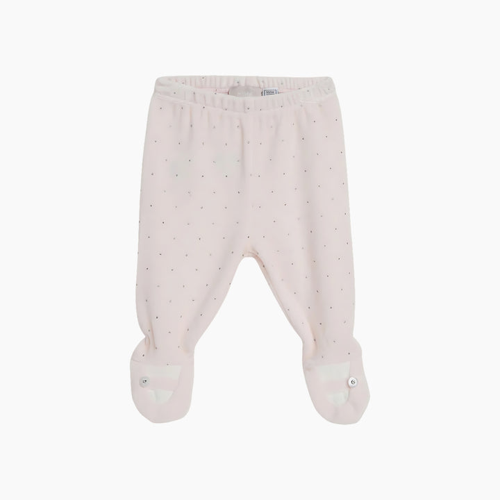 Chicco 2 Pcs Girls Light Pink Embellished Smock with Legging