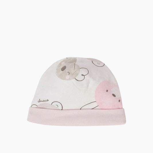 Chicco Girls Light Pink Printed Gift Set: Babysuit - Bib - Hat