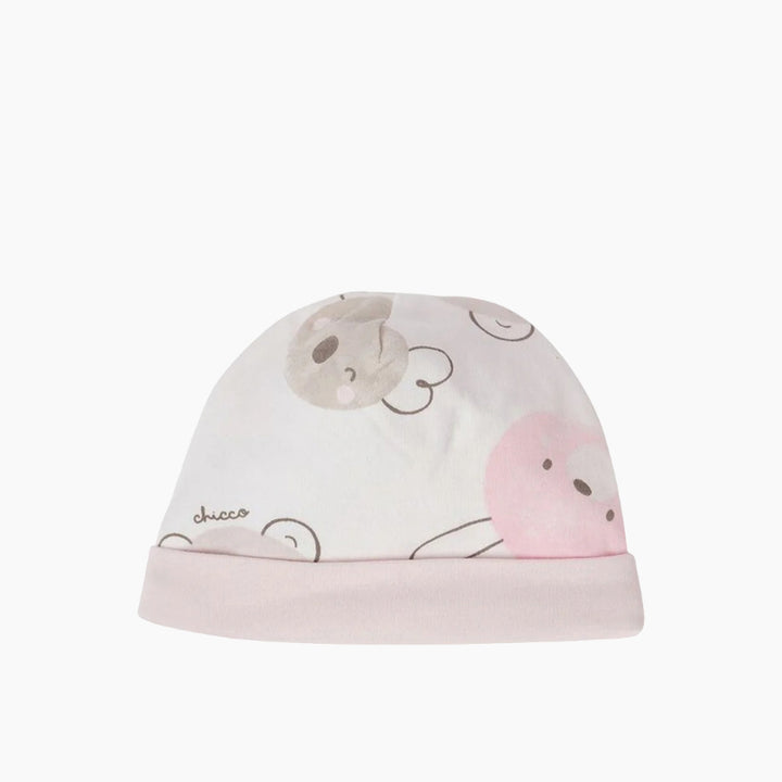 Chicco Girls Light Pink Printed Gift Set: Babysuit - Bib - Hat