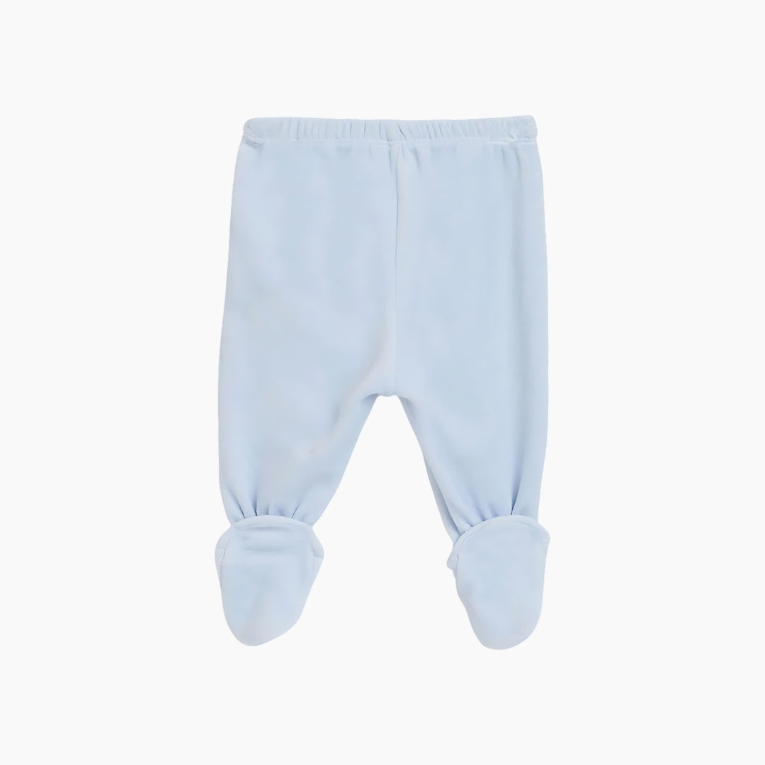 Chicco 2 Pcs Boys Light Blue Printed Smock with Legging