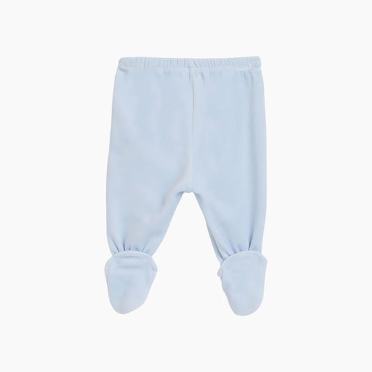 Chicco 2 Pcs Boys Light Blue Printed Smock with Legging
