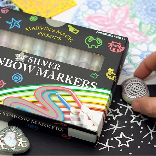 Mm Silver Rainbow Markers - 12 Set