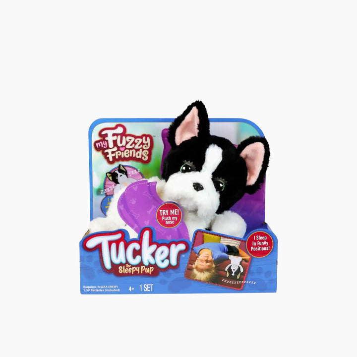 Sky Rocket Tucker The Sleepy Pup interactive stuffed animal with ultra-soft plush fur