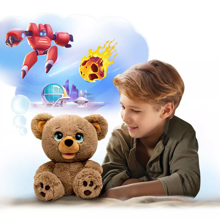 Sky Rocket Poe AI story bear stuffed animal