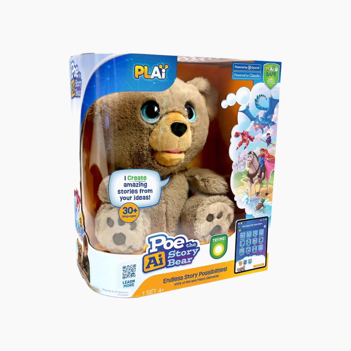 Sky Rocket Poe AI story bear stuffed animal