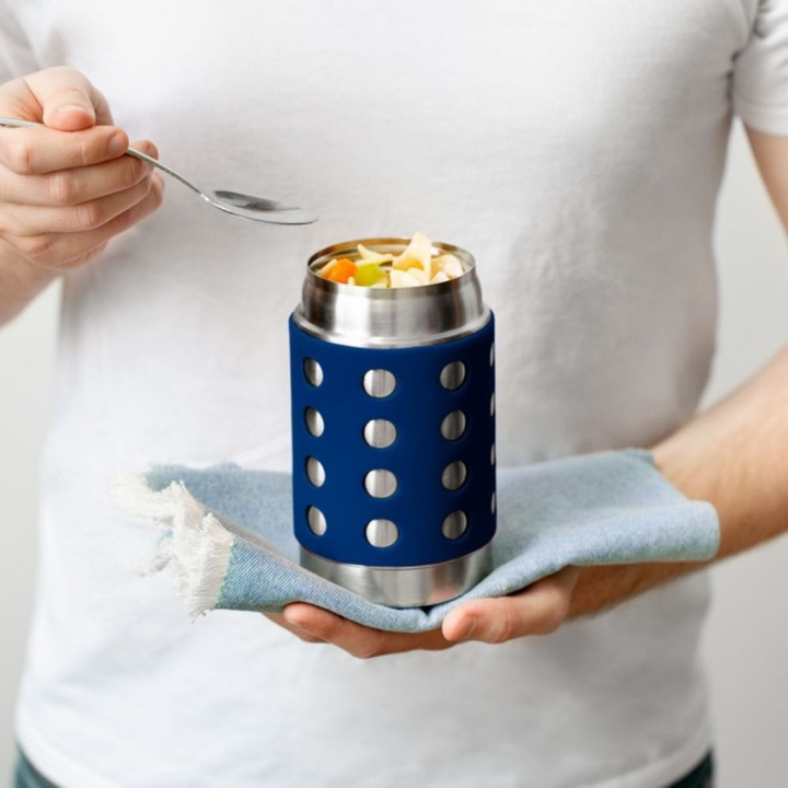 LunchBots Thermal Dots 16 Oz Navy