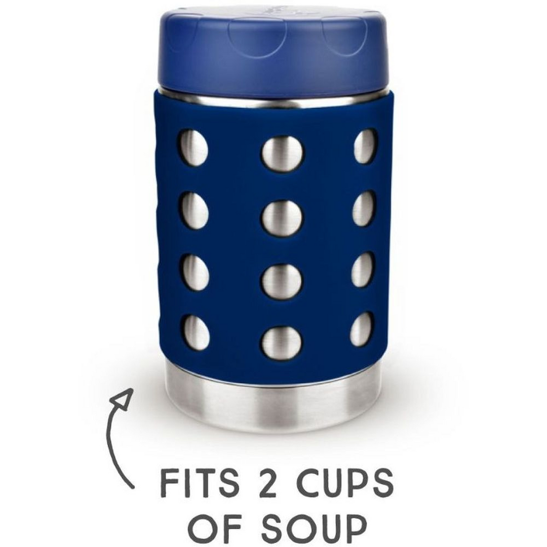 LunchBots Thermal Dots 16 Oz Navy