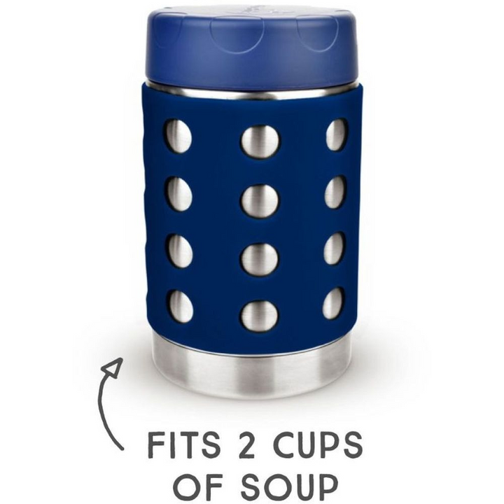 LunchBots Thermal Dots 16 Oz Navy