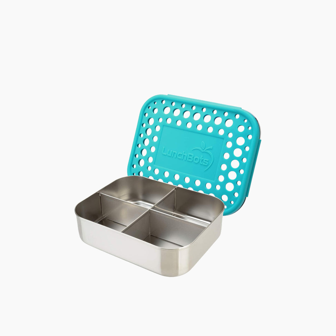 LunchBots Medium Trio Aqua Dots
