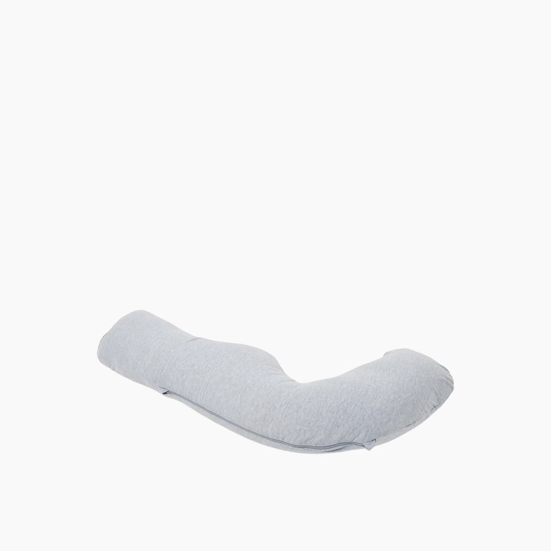 Momcozy J-shaped maternity body pillow in grey