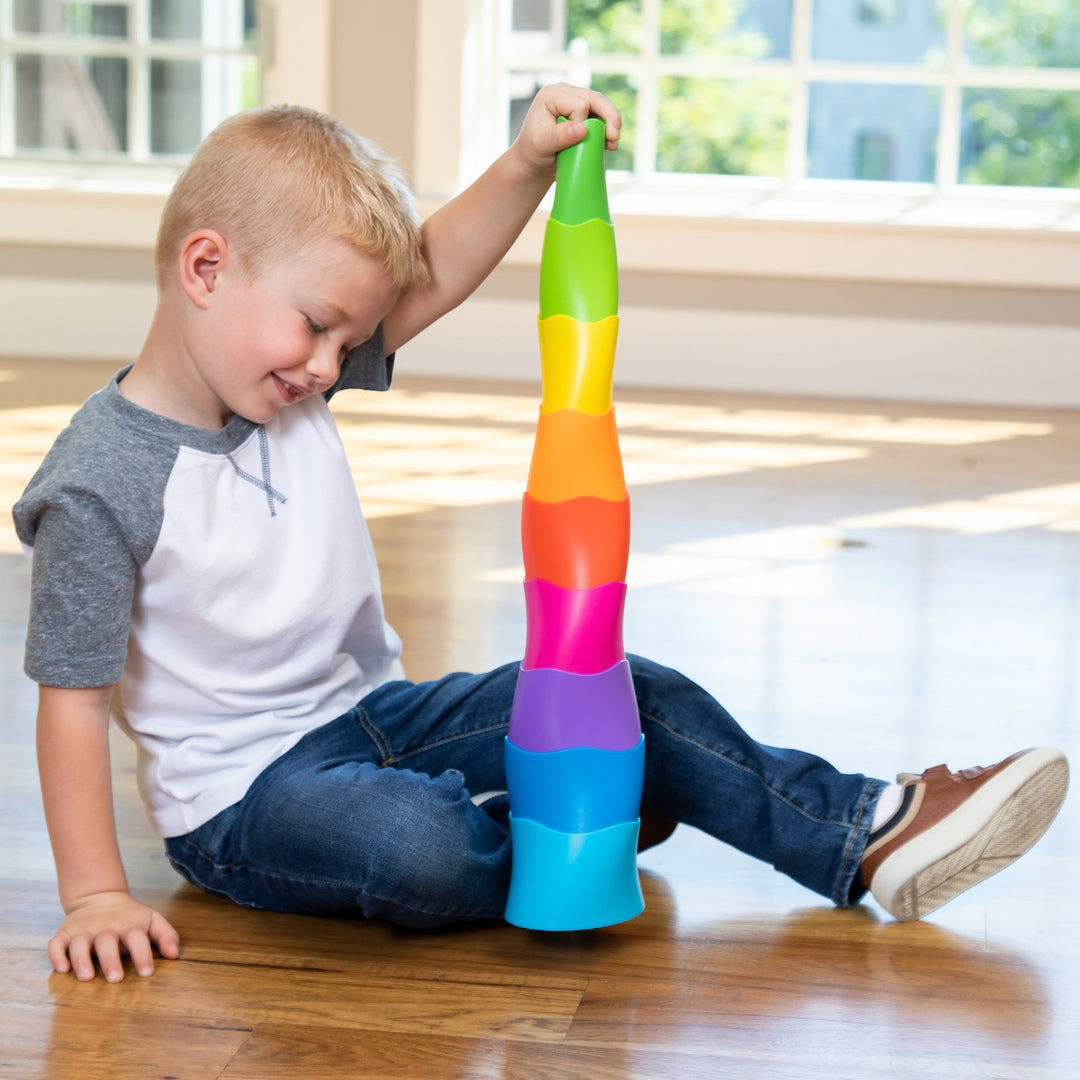 Tomy Fat Brain Toys Spiroku Stacking And Nesting Cylinders