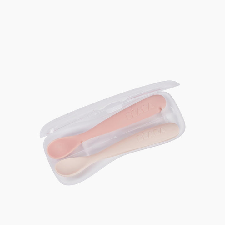 Beaba First Age Silicone Spoons Carrying Case - Set Of 2