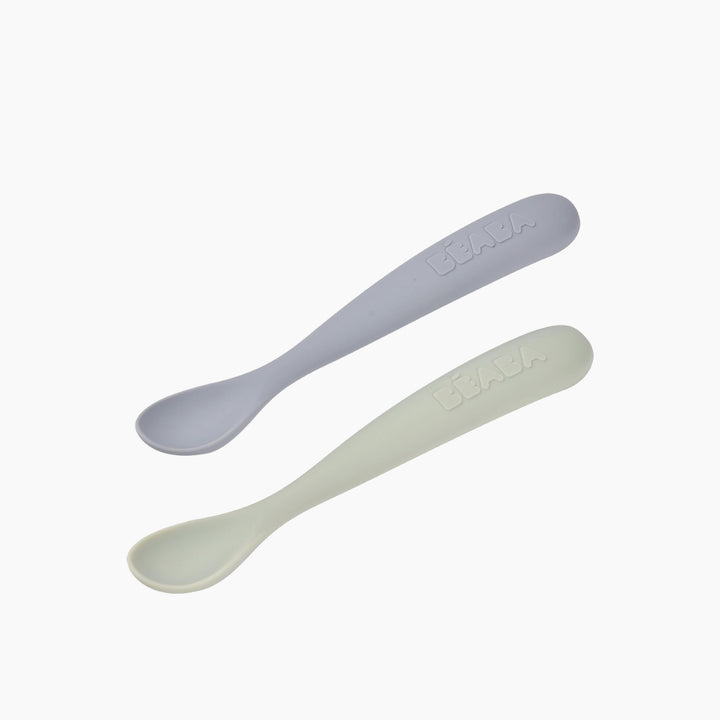 Beaba First Age Silicone Spoons Carrying Case - Set Of 2
