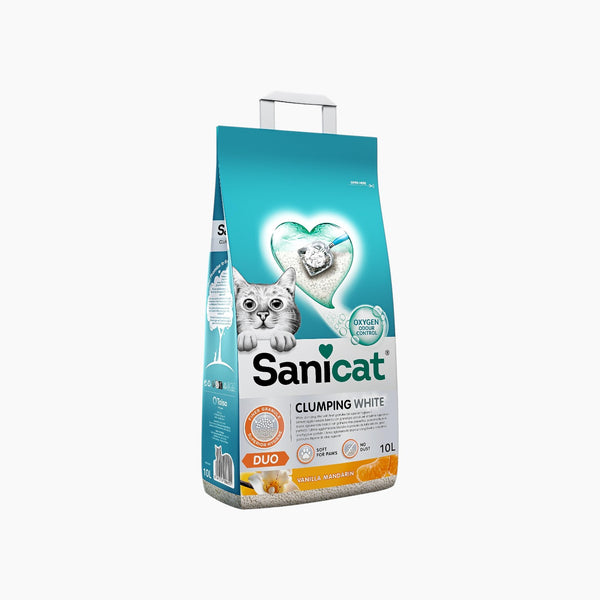 Sanicat Clumping White Duo 10L