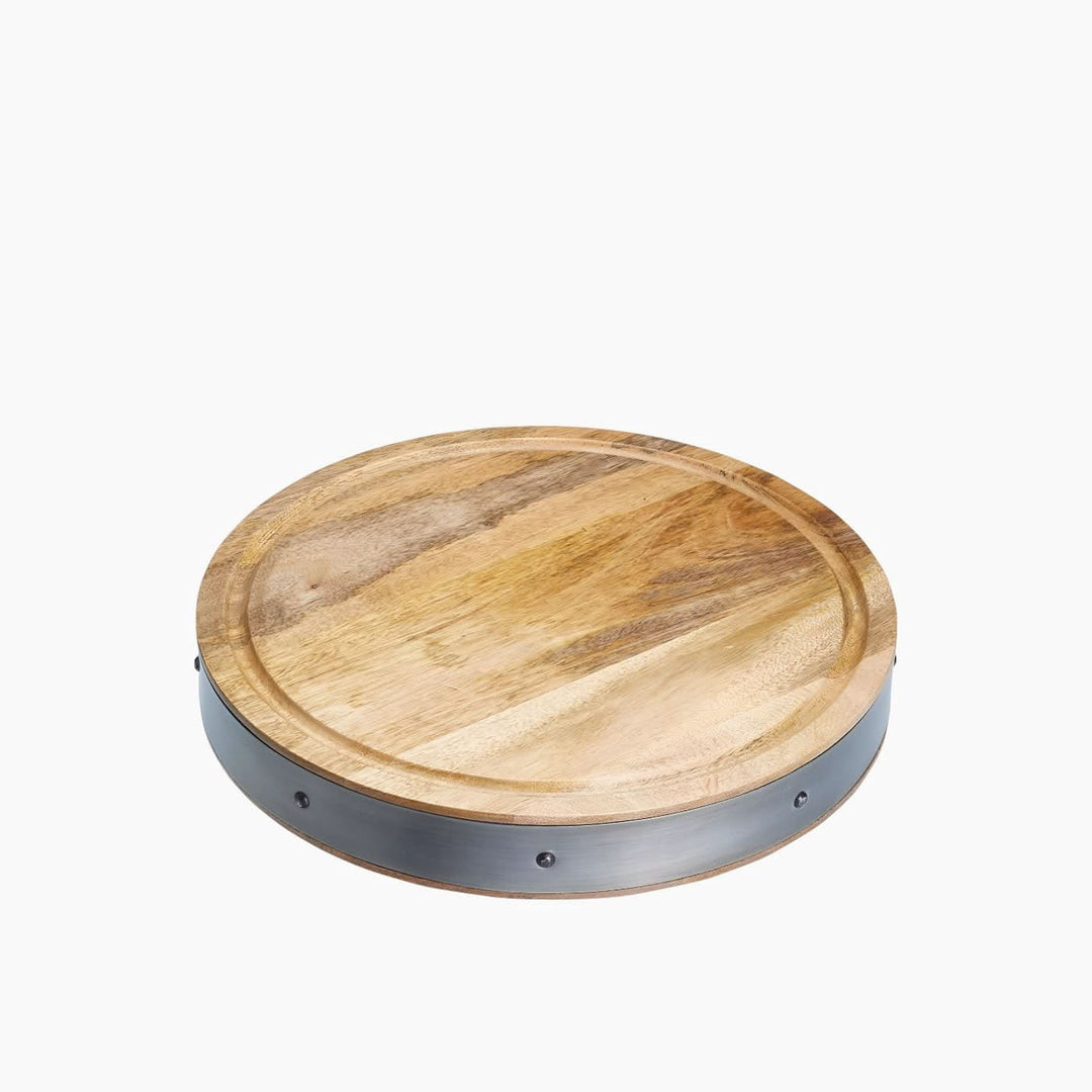 Kitchencraft Handmade Round Wooden Butcher Block Board