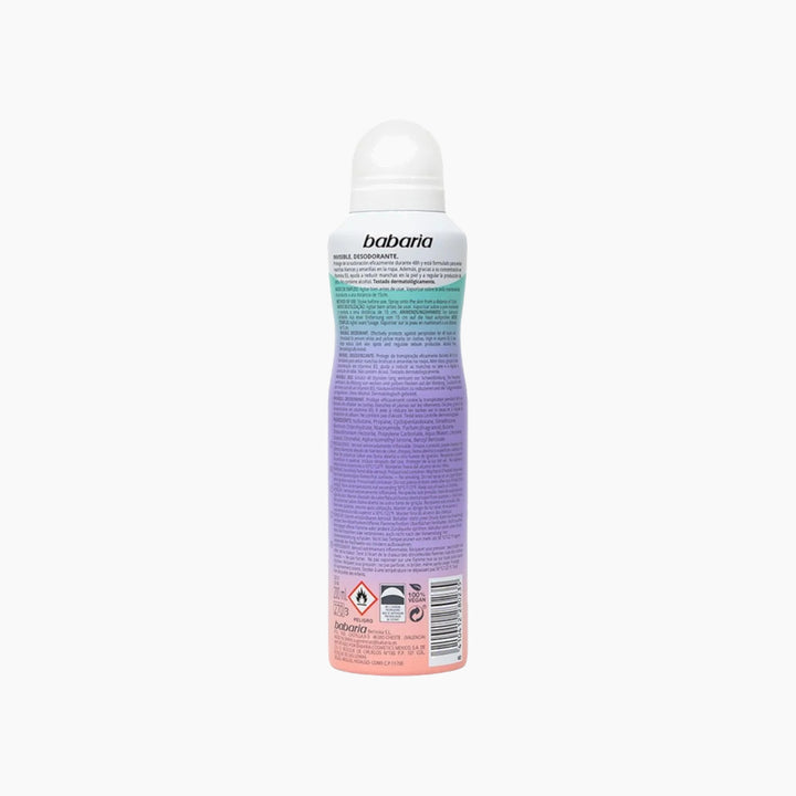 Babaria Deodorant Spray Invisible For Women 200Ml
