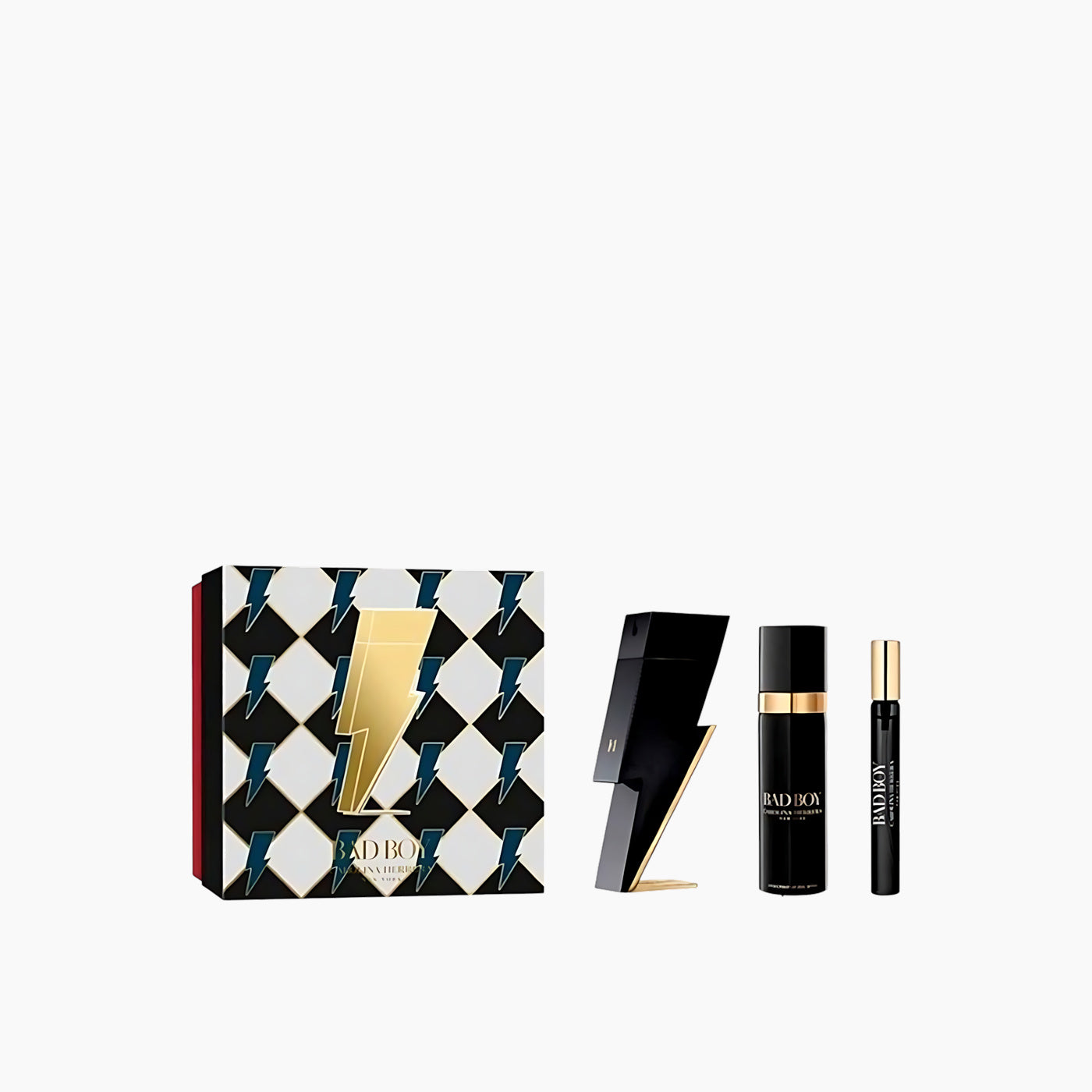 Carolina Herrera Bad Boy EDT 100ML + EDT 10ML + Deodorant Spray 100ML Gift Set For Men