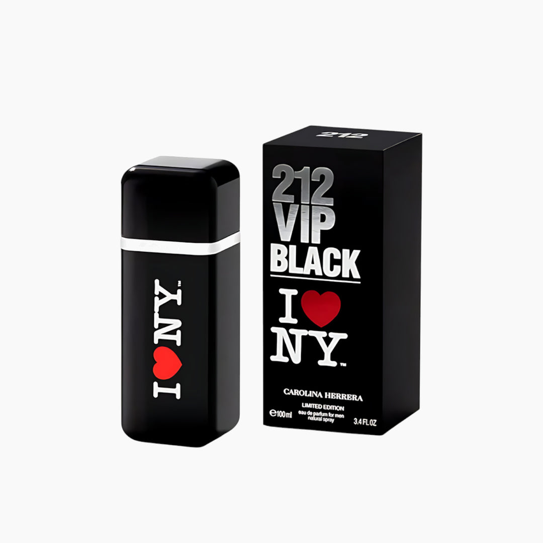 Carolina Herrera 212 VIP Black I ♥ NY EDP 100Ml For Men - HUNA