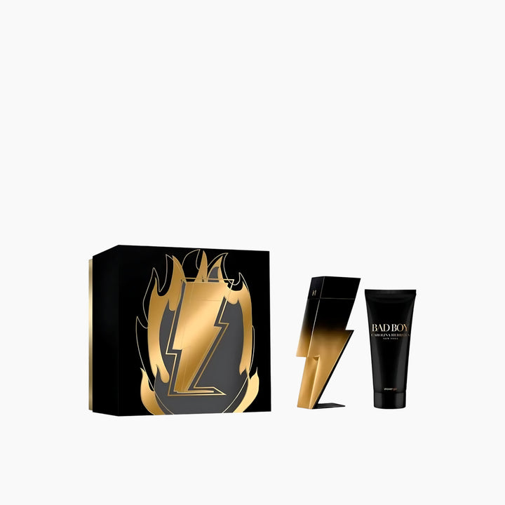 Carolina Herrera Bad Boy Extreme EDP 100Ml + Shower Gel 100Ml Gift Set For Men - HUNA