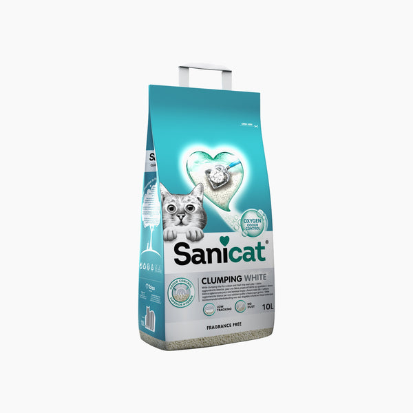 Sanicat Clumping White Unscented 20 L