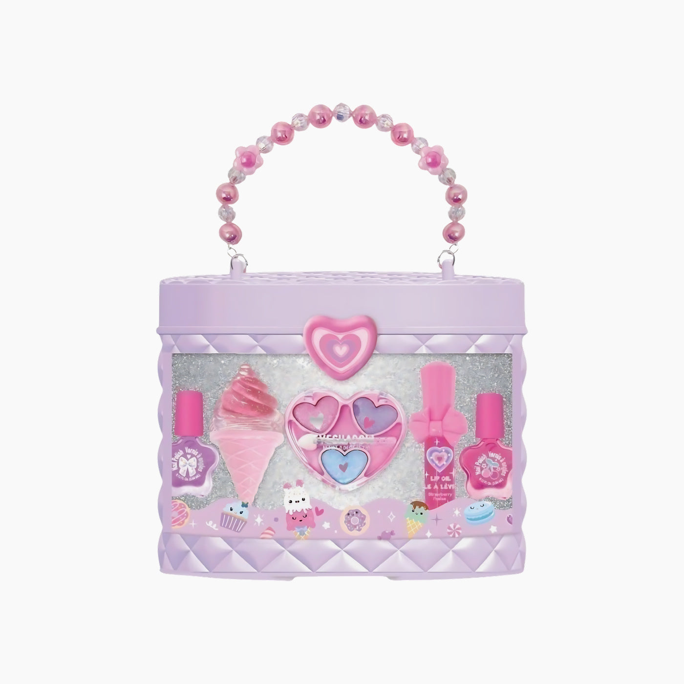 Hot Focus Luxury Beauty Sweets vanity kit with ice cream lip gloss