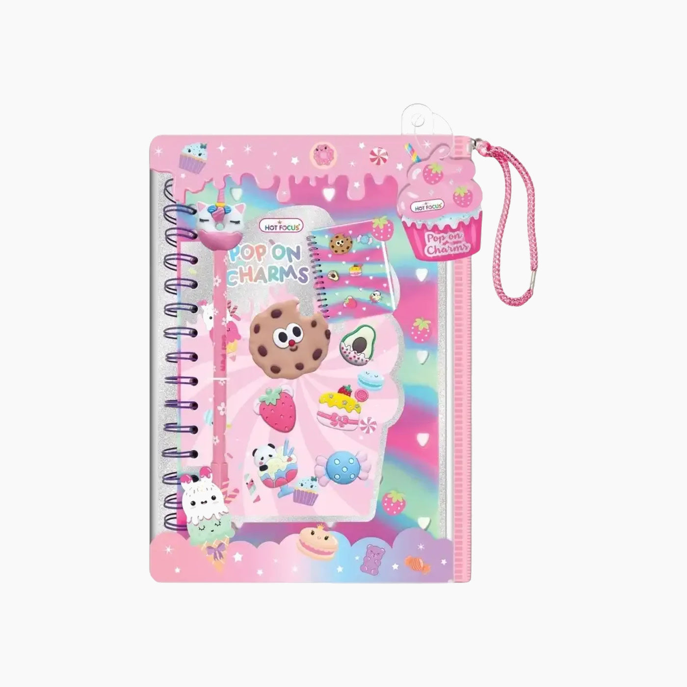 Hot Focus journal set with gel pen and silicone charm cover
