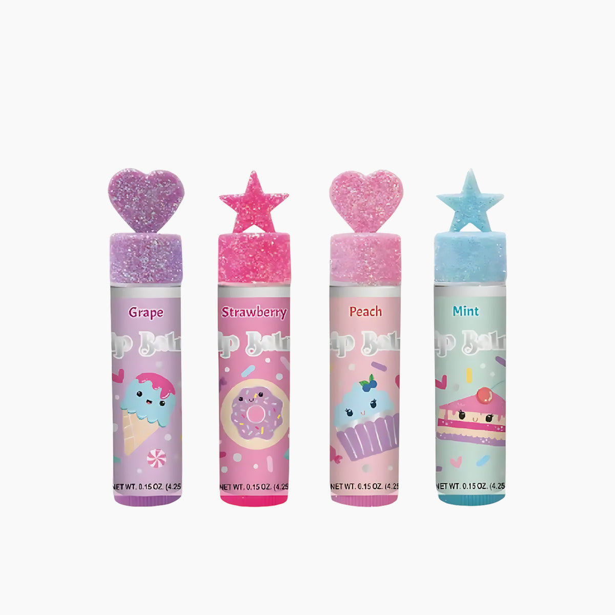 Hot Focus Sweet Lip Balm - Sweets kit with 4 scented critter lip balms