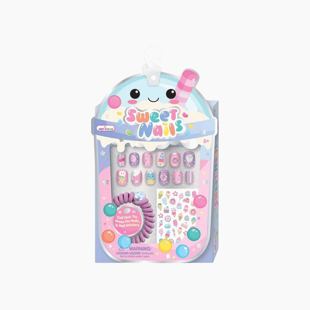Hot Focus Sweet Nails Critter Manicure nail art set with sweets design