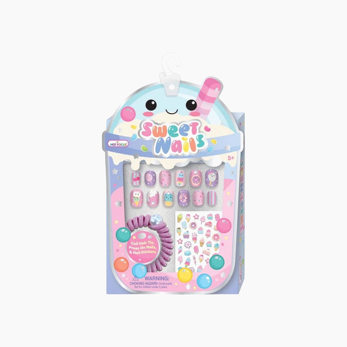 Hot Focus Sweet Nails Critter Manicure nail art set with sweets design