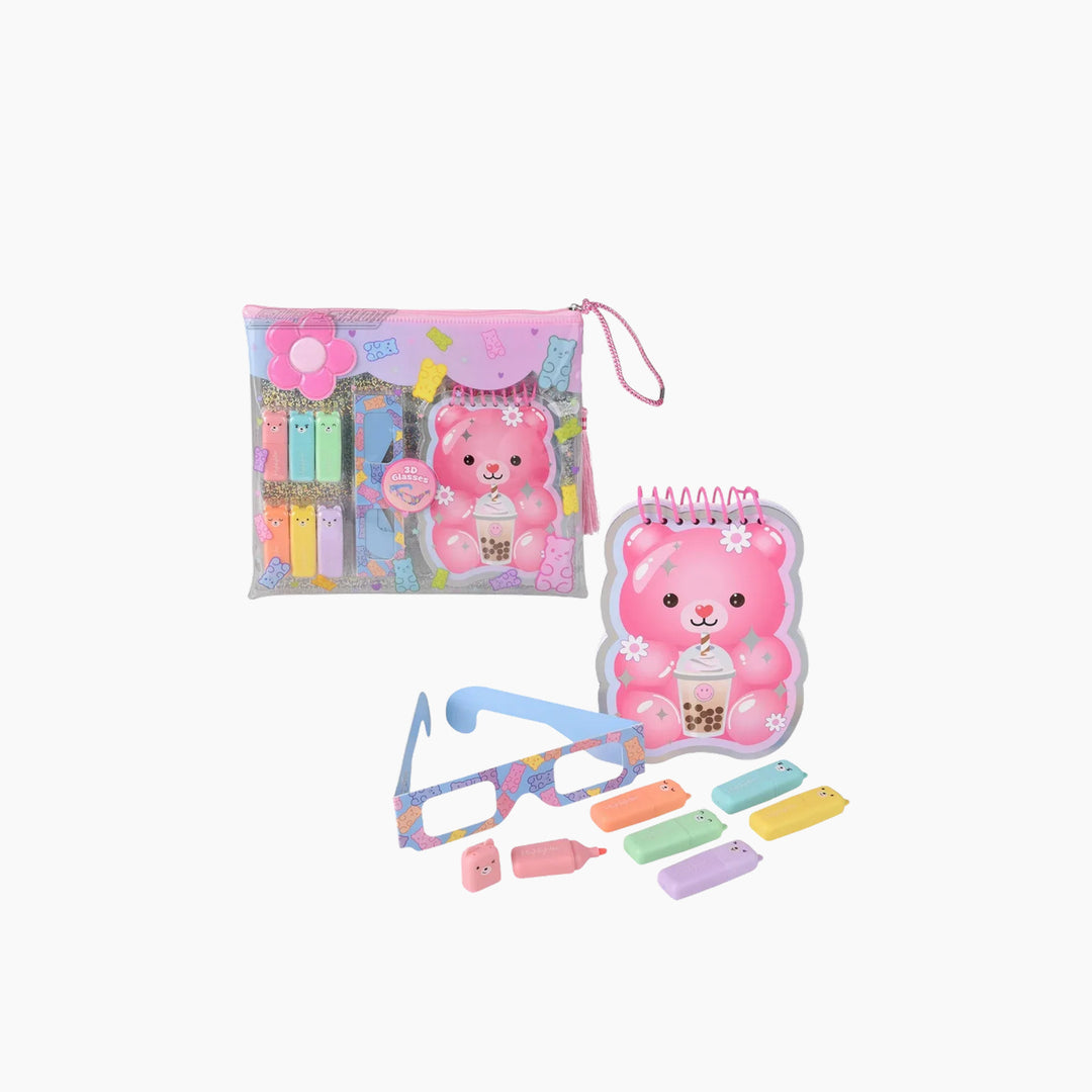 Hot Focus 3D Fun Activity craft kit with highlighters and 3D glasses