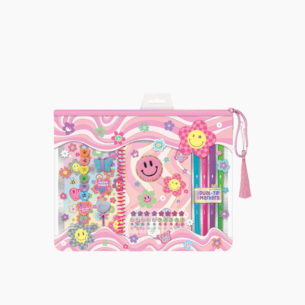 Hot Foucs Fun Sketching Vibes drawing set with Groovy Flower design