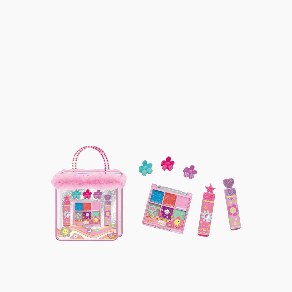 Hot Focus Groovy Flower beauty bag with makeup and hair accessories