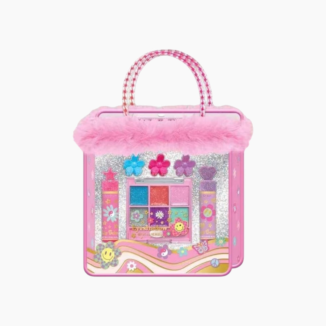 Hot Focus Groovy Flower beauty bag with makeup and hair accessories
