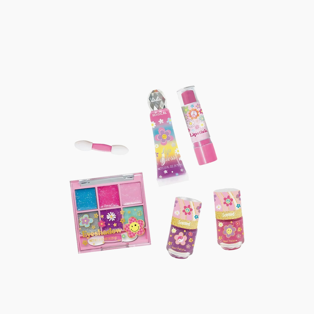 Hot Focus Groovy Flower clear acrylic makeup case