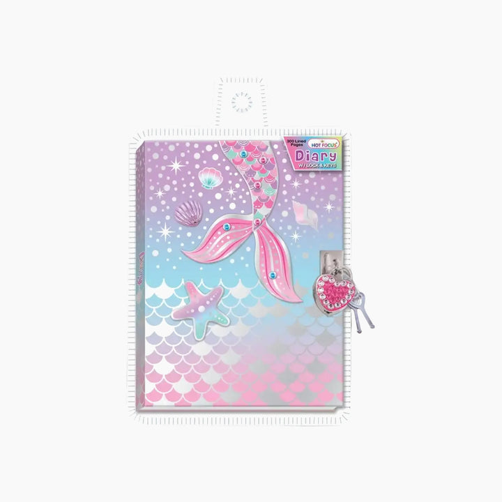 Hot Focus diary with lock and keys, candy-themed design