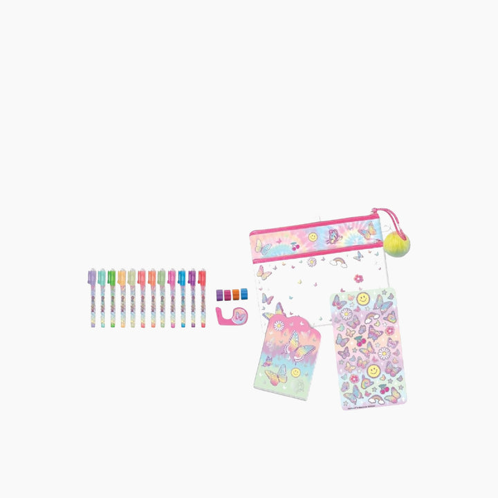 Hot Focus Tie Dye Butterfly colored pencil set with case