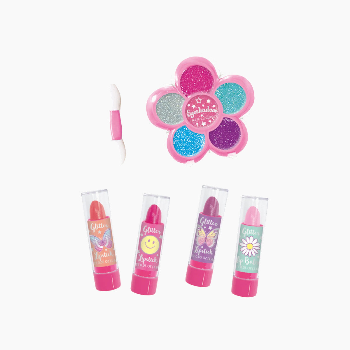 Hot Foucs Shine Cosmetics Tie Dye Butterfly eyeshadow palette and lipsticks