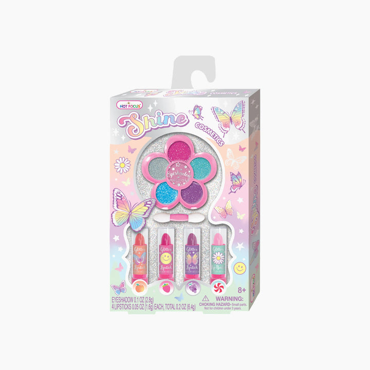 Tie Dye Butterfly glittery and fragrant makeup set with eyeshadow palette and lipsticks