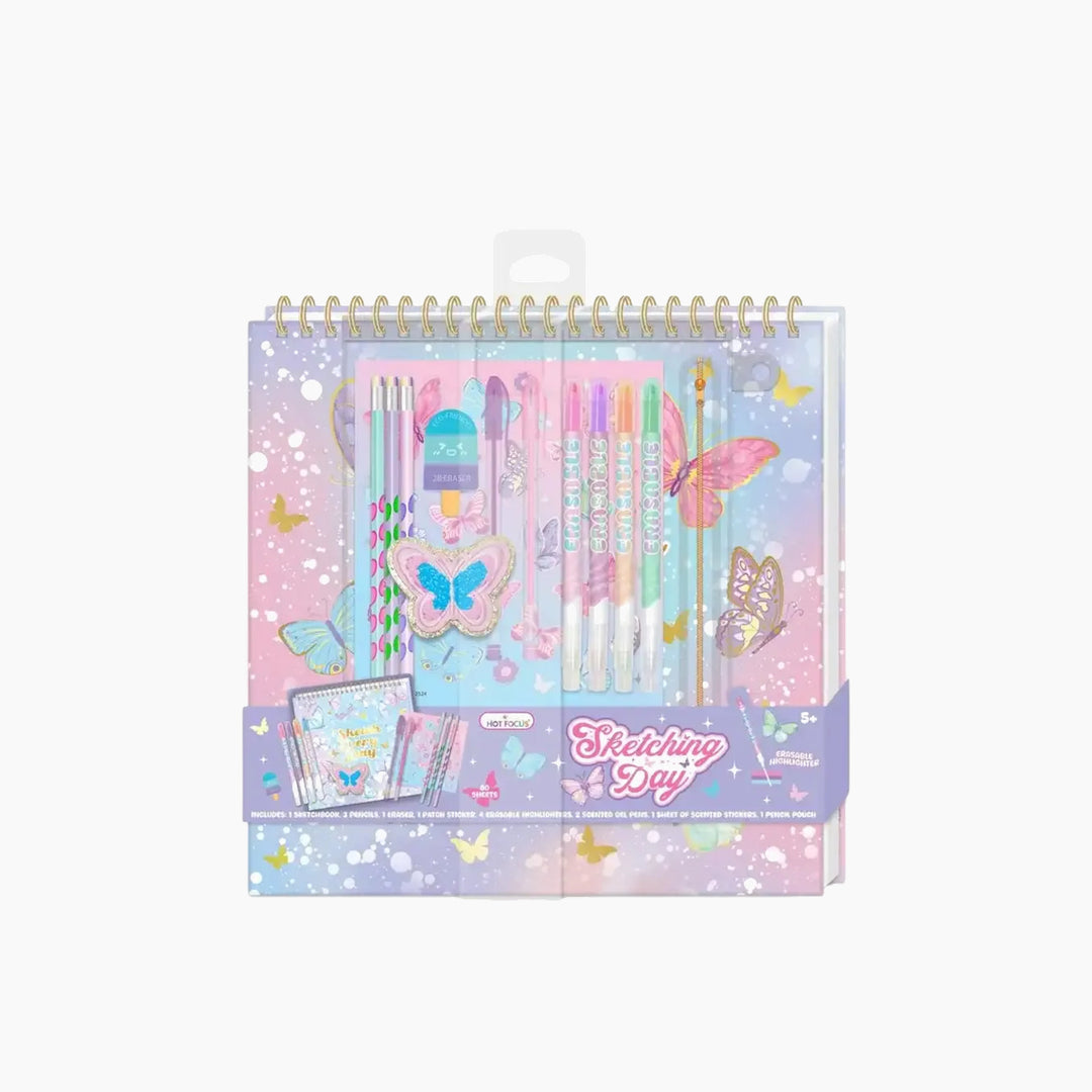 Hot Focus Mega Sketching Fun Tie Dye Butterfly pouch