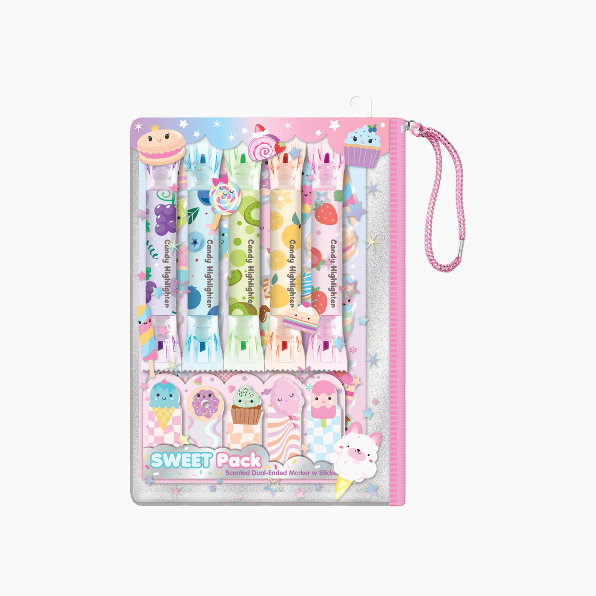 Hot Foucs scented dual markers with sticky notepads