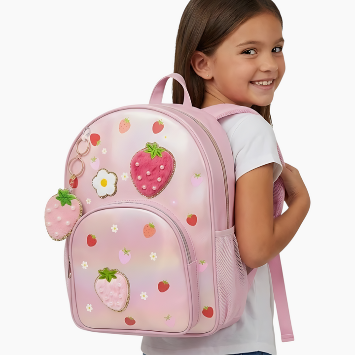 Hot Foucs Trendy Backpack - Strawberry