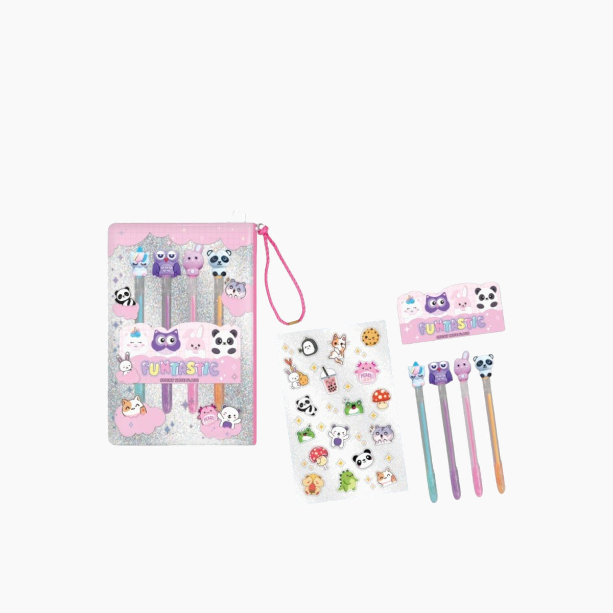 Hot Foucs Gel Pentastic critter gel pen with sticky notes
